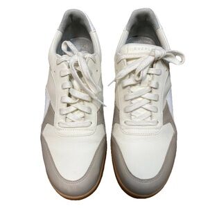 Everlane Releather Court Sneakers color Off-White/Light Grey size W 10.5 M 8.5